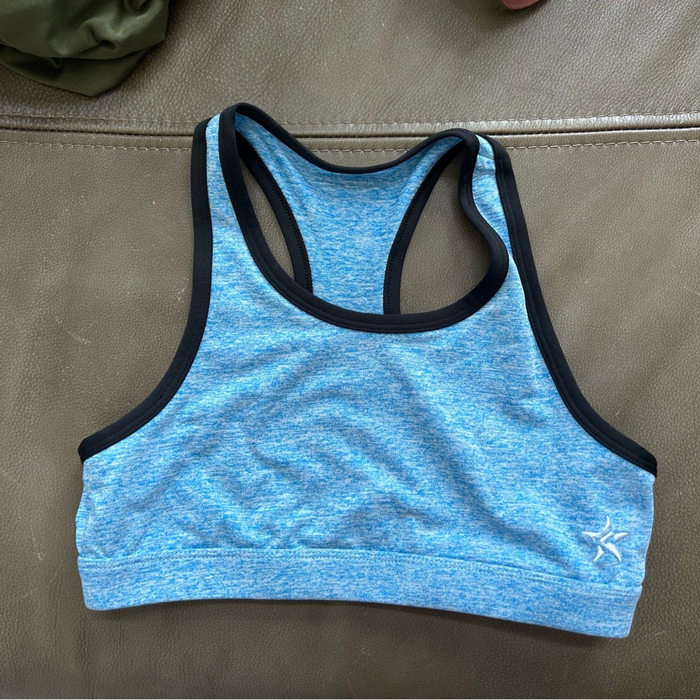 Youth Large Rebel Athletic Blue Heather Sports Bra